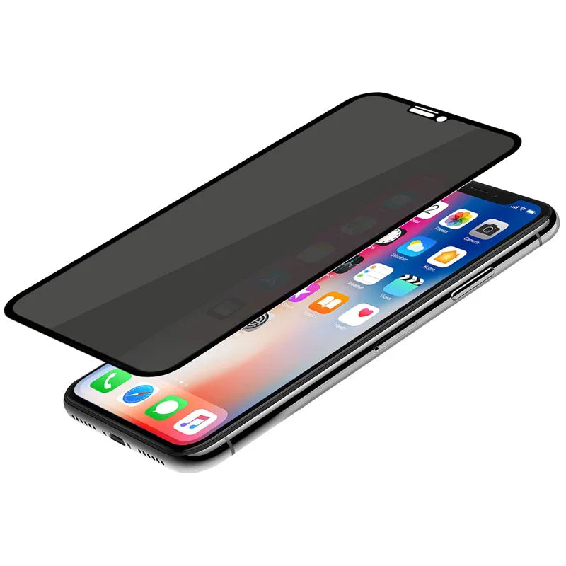 Anti spy black Glass For iPhone 12 11 14 13 Pro Max Mini 6 6S SE Screen Protector For iPhone XR X XS max 7 8 Plus Privacy Glass Kafinashop