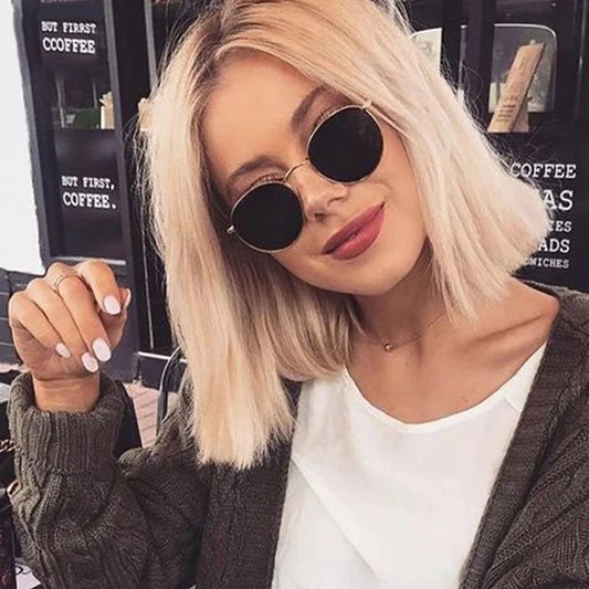 Vintage Small Round Sunglasses Woman Classic Retro Brand Design Sun Glasses Male Mirror Fashion Female Shades Lunette De Soleil Kafinashop