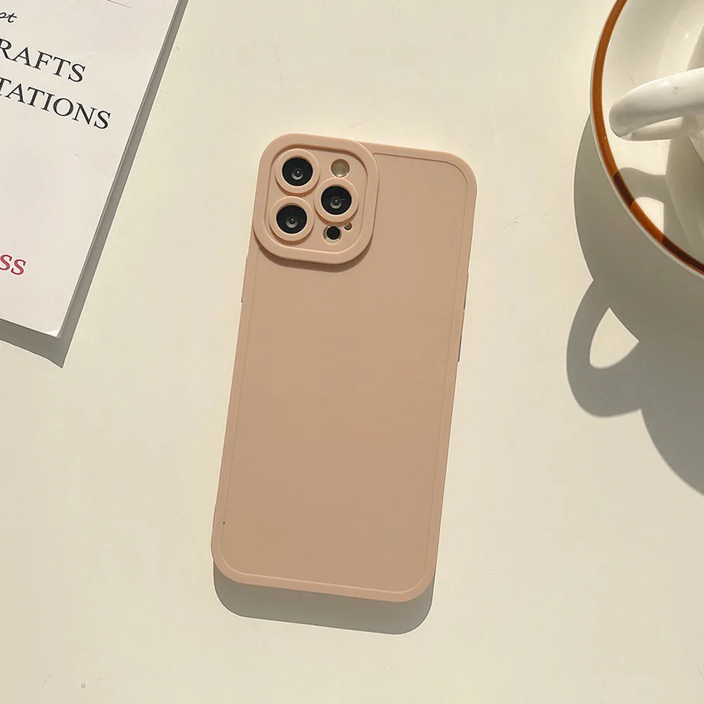 Matte 12 styles soft silicone ins jane phone case for iphone 8 7 plus x xr xsmax 11 12 mini 14 15 pro max 13 promax shockproof Kafinashop