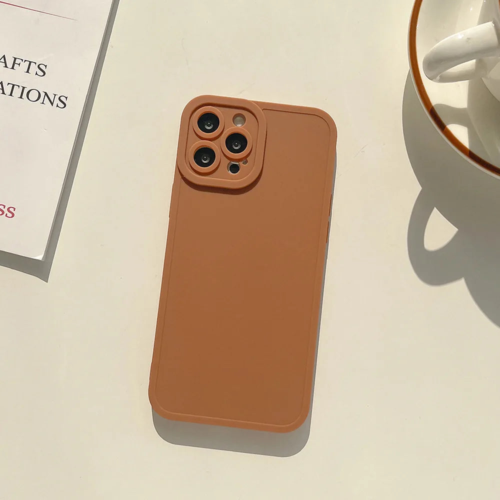 Matte 12 styles soft silicone ins jane phone case for iphone 8 7 plus x xr xsmax 11 12 mini 14 15 pro max 13 promax shockproof Kafinashop