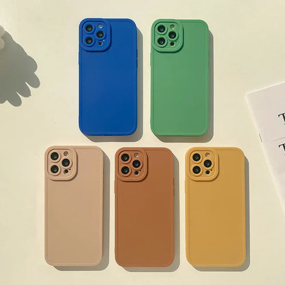 Matte 12 styles soft silicone ins jane phone case for iphone 8 7 plus x xr xsmax 11 12 mini 14 15 pro max 13 promax shockproof Kafinashop