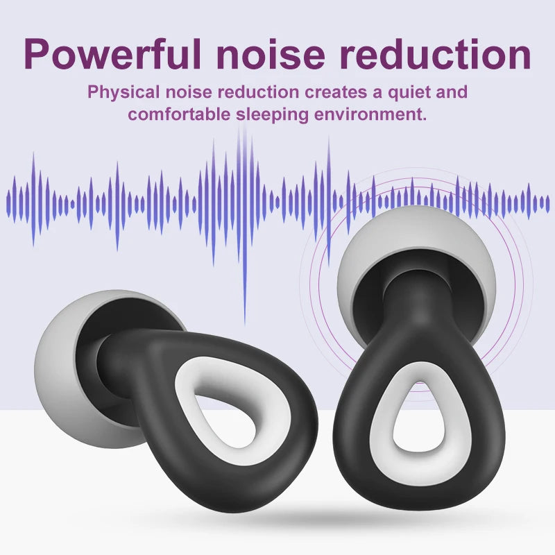 Sleep Ear Plug Waterproof Silicone Swimming Ear Protector Canceling Noise Reduction Soundproof Sleeping Earplugs for Travel Home Kafinashop