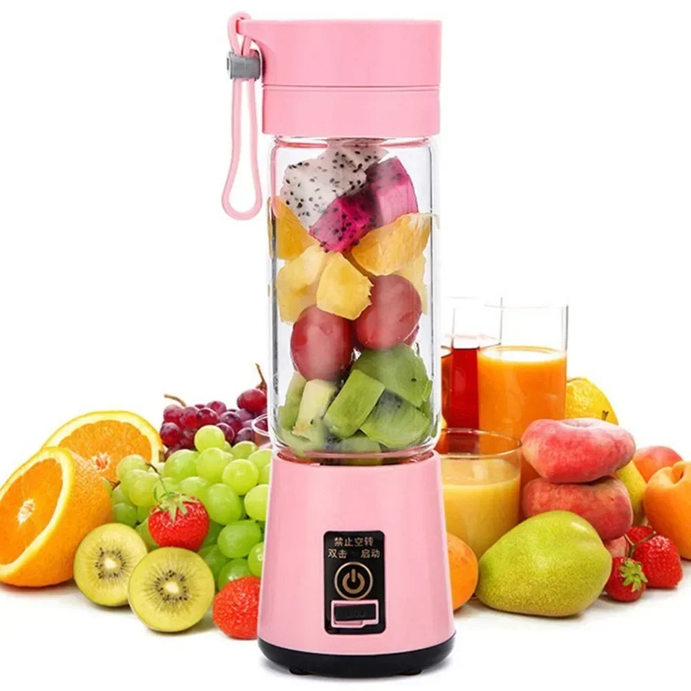 380ml  Portable Electric Fruit Juicer Home USB Rechargeable Smoothie Maker Blenders Machine Sports Bottle JuicingCup Ma boutique