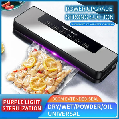 Electric Vacuum Sealer Packaging Machine Kitchen Food Saver Bags Commercial Vacuum Food 30cm Sealing for Home Packaging Supplies Kafinashop