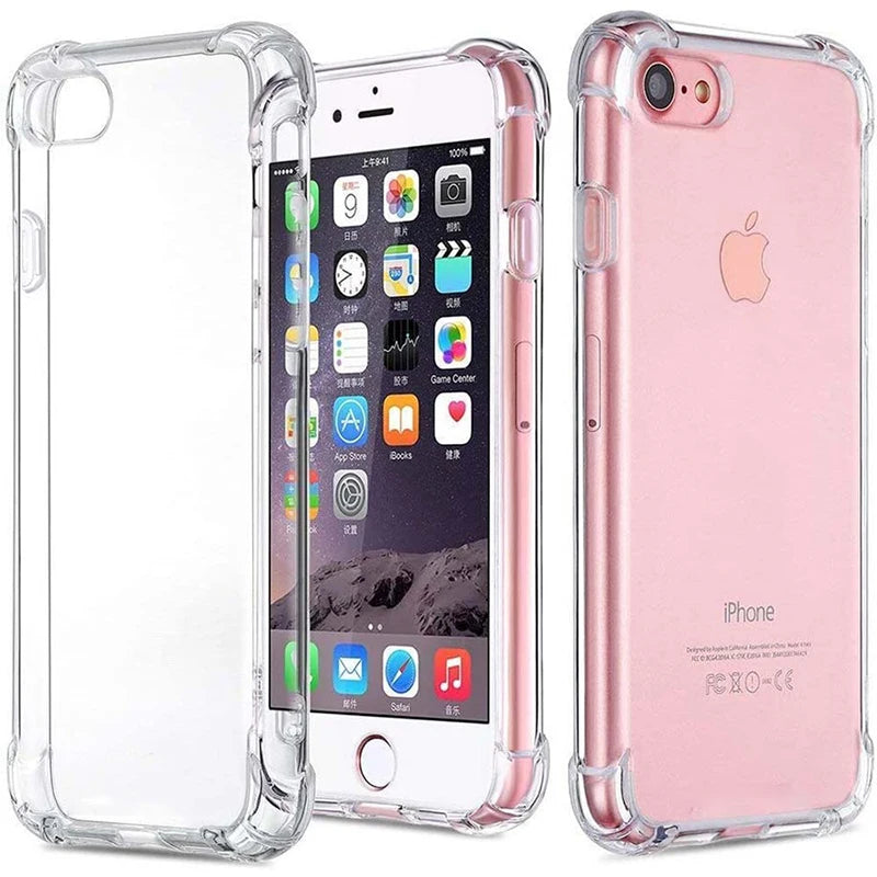 Original Case for iPhone SE 2020 SE 2022 7 8 Crystal Soft Transparent Shockproof Phone Cover for Apple iPhone SE 2016 Back Funda Kafinashop