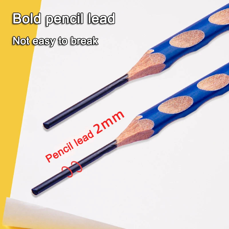 10Pcs Groove Triangle Wooden Pencil HB 2B Posture Correction Pencil School Office Stationery Professional Exam Drawing Pencil Ma boutique