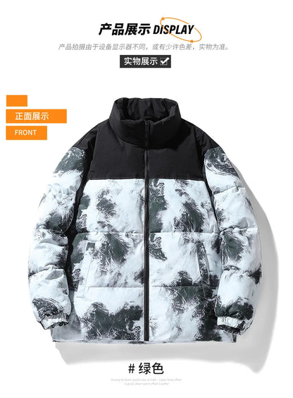 -30 Degree Mens New Winter Down Jackets Mens Casual Loose Print White Duck Down Coats Outdoor Ski Thicken Warm Windproof Outwear Kafinashop