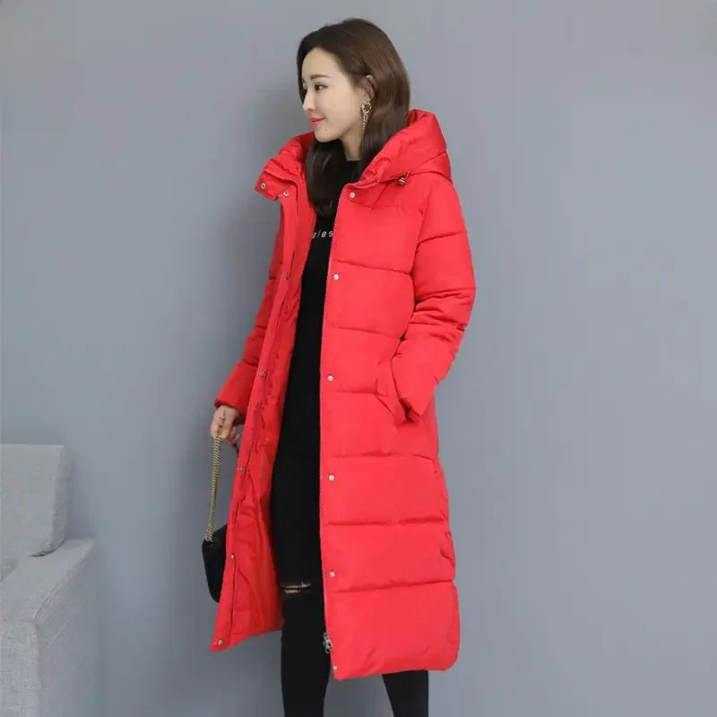 Women's Thickened Down Cotton Coat Medium-length Stylish Winter Jacket Kafinashop