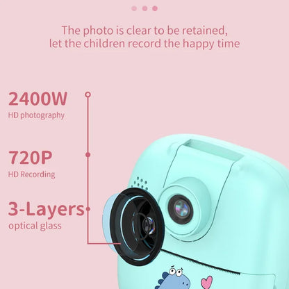 Smart Instant Printing Digital Camera Funny Toy 2 Inch Thermal Printer Slr  Video Recorder Kids Pocket Mini Cameras For Children Kafinashop