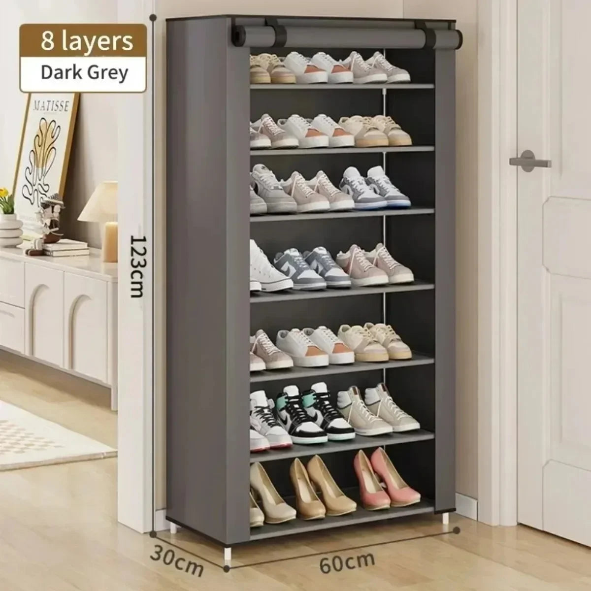 Dustproof Shoe Storage Rack Organizer Multilayer Nonwoven Shoes Storage Cabinet Home Hallway Space-saving Cabinets Shoe Shelf Ma boutique