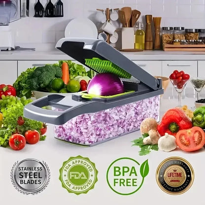 14/16 in 1 Multifunctional Vegetable Chopper Handle Food Grate Food Chopper Vegetable Slicer Dicer Cut Kitchen Items cocina Ma boutique