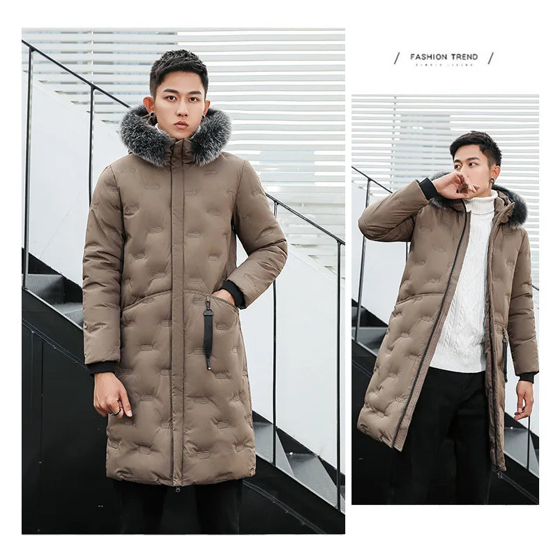 Men's Winter Jacket New Winter Cotton Coat Men's Long Section Trend Youth Handsome Camouflage Clothes Casual Jacket Kafinashop