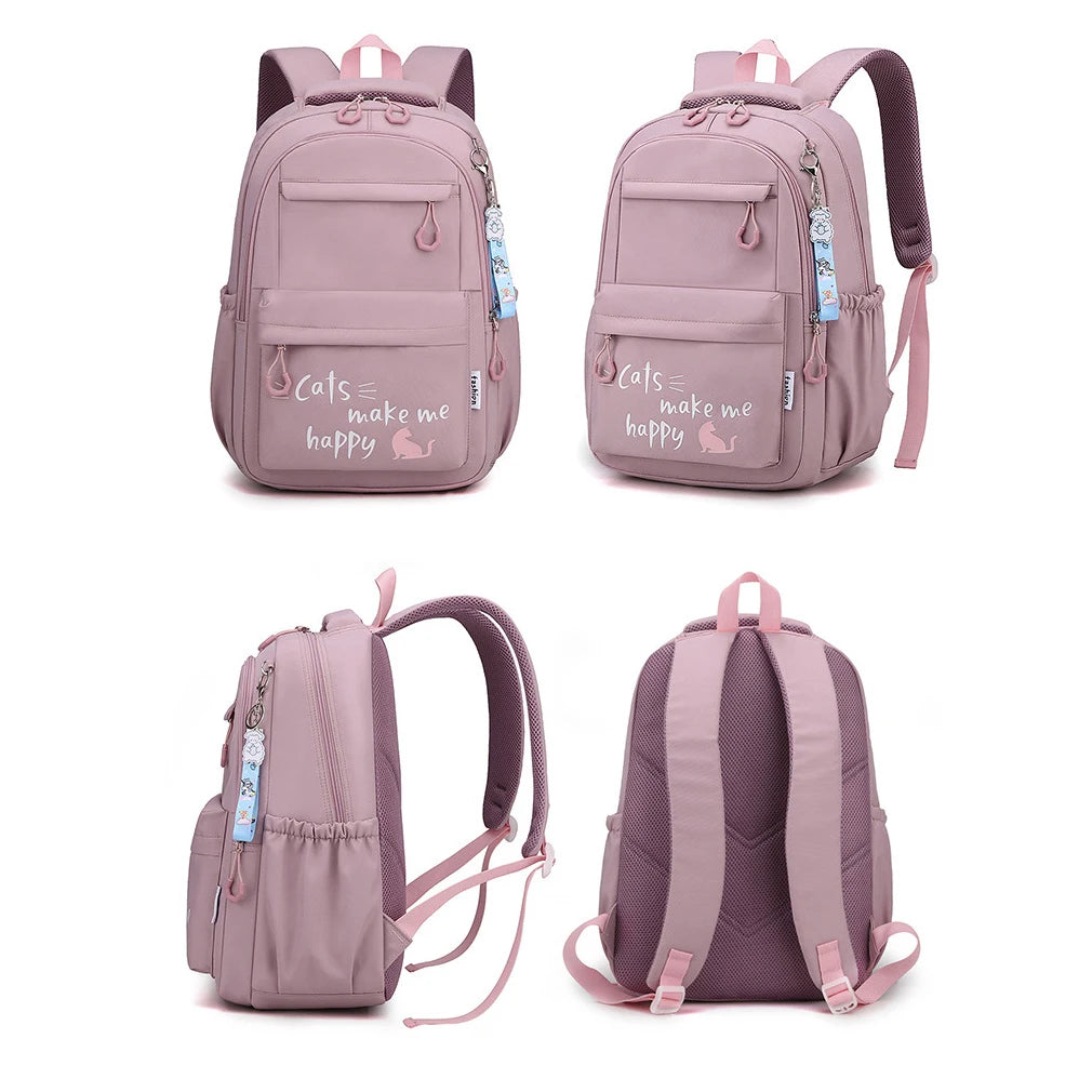 Girl School Bag Backpack Back Pack For Teenager Women Children Female Pink Schoolbag Primary High Bagpack Class Teens Child Kids Ma boutique