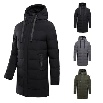 Hot Sale long Cotton Padded Jacket for Men Warm Winter Casual Coats Men Fashion Clothing Down Jacket Kafinashop