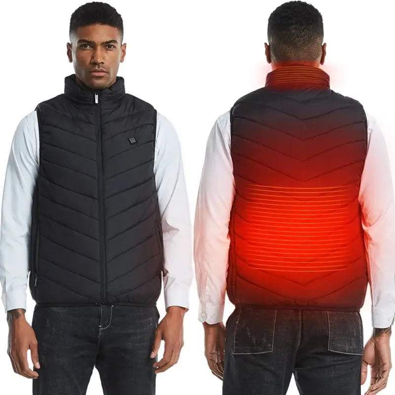 Super Sale 21 HEATING ZONES Heated Vest Men Women Heated Jacket Winter Warm Usb Self Heating Thermal Vest Heating Down Jacket Kafinashop