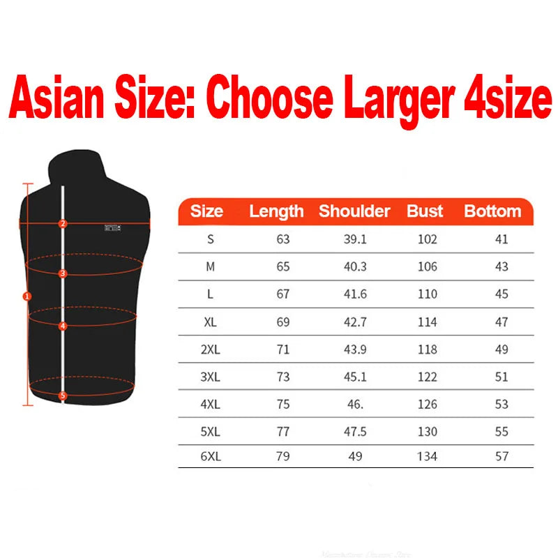 Super Sale 21 HEATING ZONES Heated Vest Men Women Heated Jacket Winter Warm Usb Self Heating Thermal Vest Heating Down Jacket Kafinashop