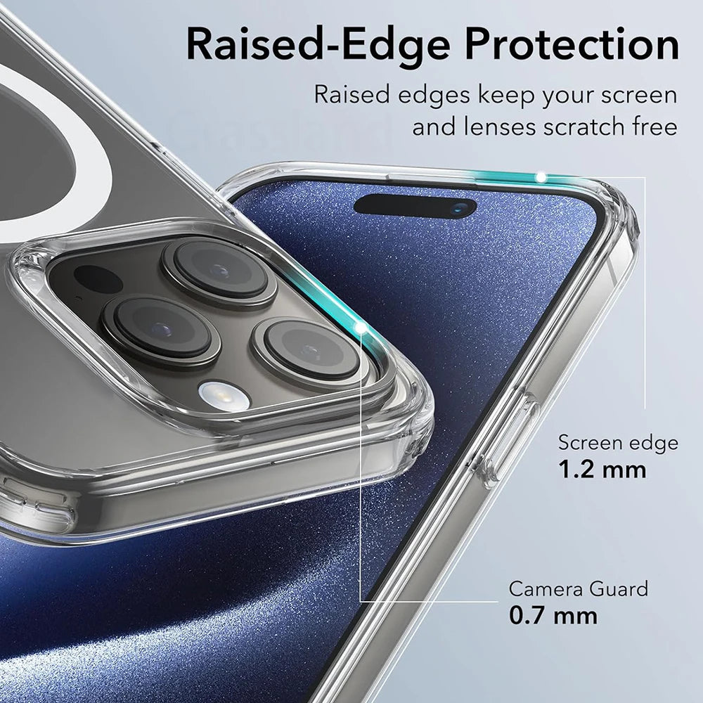 Luxury Magnetic Wireless Charge For Magsafe Case for iPhone 15 14 13 12 11 Pro X XR XS Max 7 8 Plus Back Cover Transparent Case Kafinashop