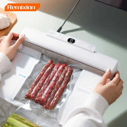 New Automatic Vacuum Sealer Machine For Food Storage With 10pcs Free Food Saver Bags 240V/110V Sealing Machine for Vacuum Pac Kafinashop