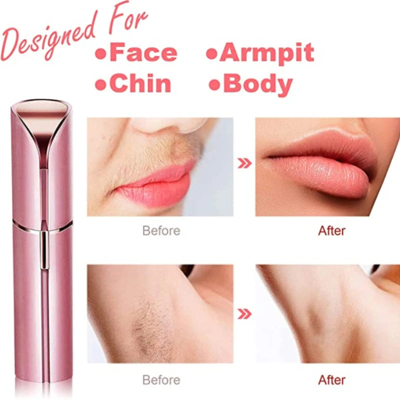 Electric Eyebrow Trimmer Mini  Epilator Lipstick Facial Hair Removal Portable Women Painless Razor  Tool Kafinashop