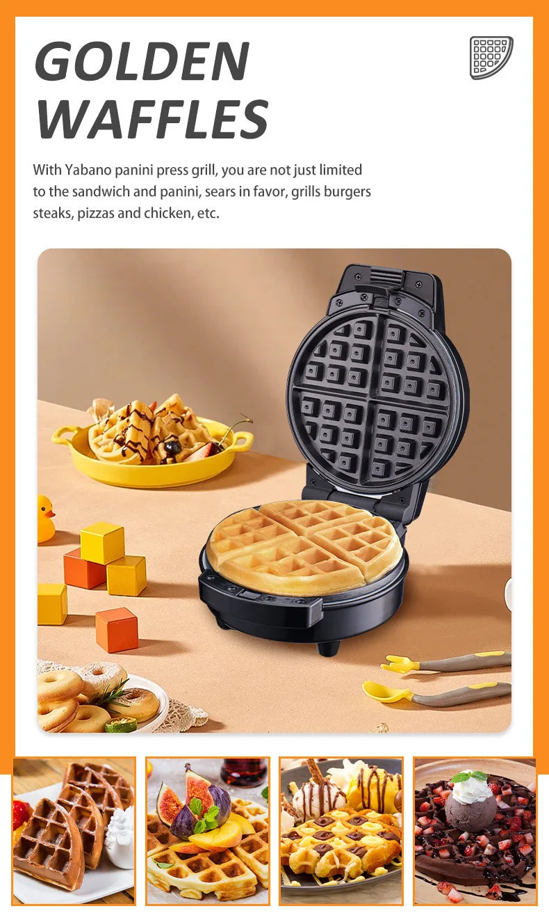 DMWD Electric Waffle Maker Cartoon Cake Donut 3 IN 1 Grill  Sandwich Panini Bread Machine Toaster Baking Breakfast Machine EU Ma boutique