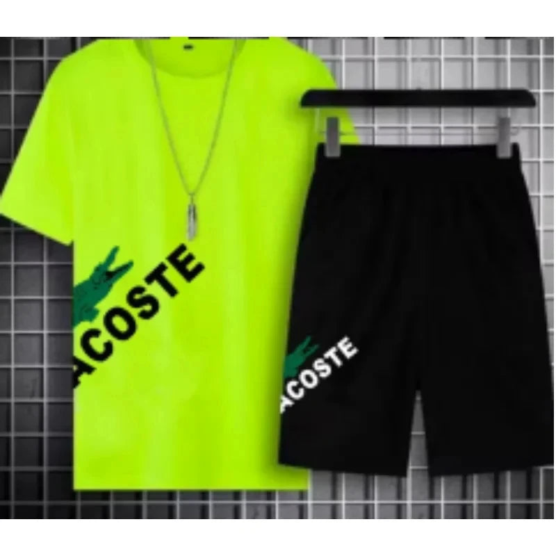 2024 New Summer Men's Set Fashion Sportswear  Short Sleeved T-shirt+Sports Shorts Set Men's Casual Clothing  Jogging Kafinashop