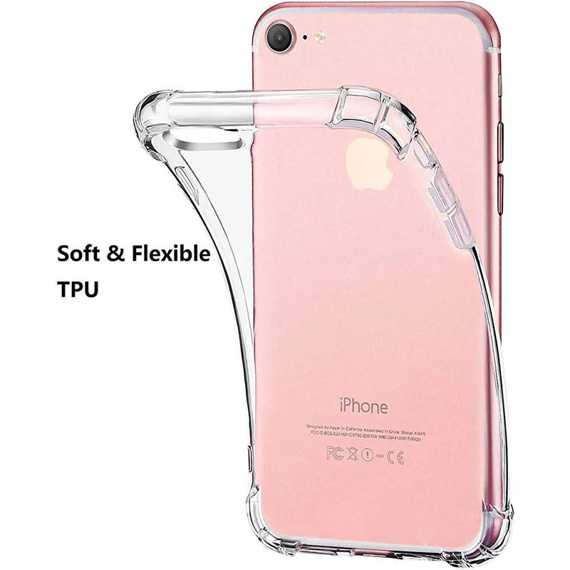 Original Case for iPhone SE 2020 SE 2022 7 8 Crystal Soft Transparent Shockproof Phone Cover for Apple iPhone SE 2016 Back Funda Kafinashop