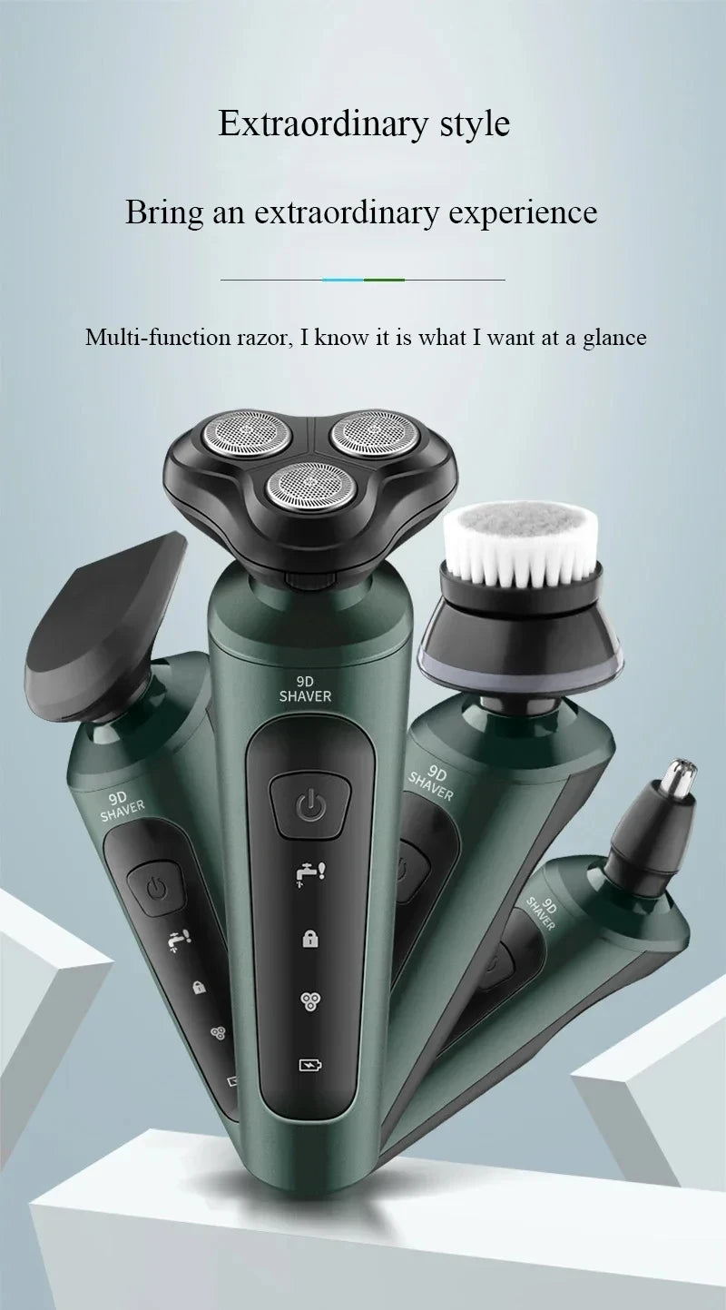 Xiaomi Electric Shavers Men Waterproof Wet Dry Use Electric Trimmer Razor Rechargeable Battery Rotary Shavers Machine Shaving Kafinashop