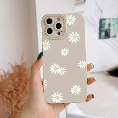 Daisy Graphic Printed Phone Case For iPhone 13 11 12 14 15 16 Pro Max Plus XR 8 7 Plus SE 2022 X XS Max Soft Matte Cover Kafinashop