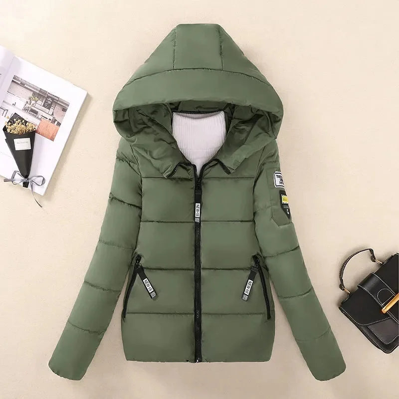 New Winter Jacket Women Parkas Hooded Short Coats Female Parka Warm Thicken Jacket Korean Loose Cotton Padded Outwear Kafinashop