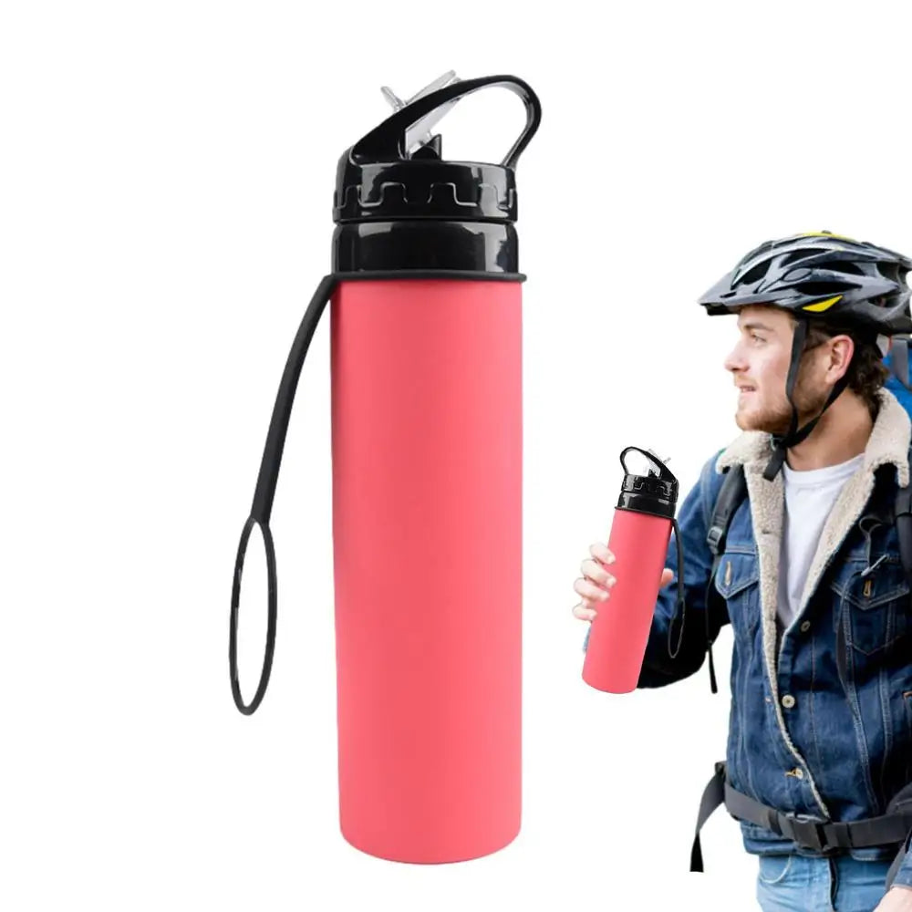 Collapsible Water Bottle For Travel 600ml Leak Proof Foldable Sports Water Bottles Foldable Bottle For Travel Outdoor Swimming G Kafinashop