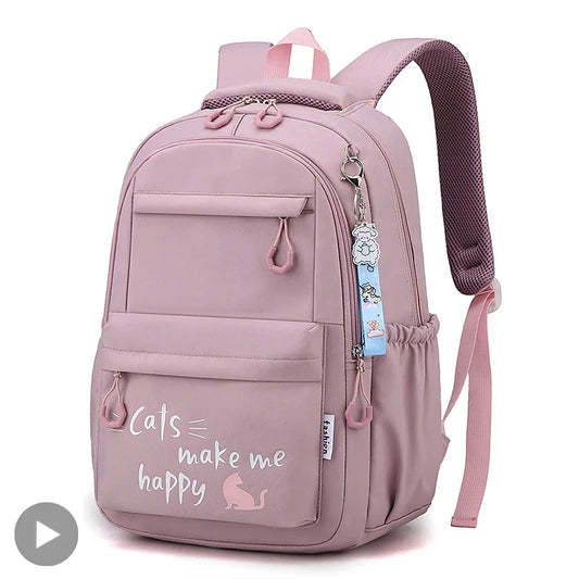 Girl School Bag Backpack Back Pack For Teenager Women Children Female Pink Schoolbag Primary High Bagpack Class Teens Child Kids Ma boutique