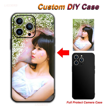 Custom Matte Case for iPhone 16 15 14 13 12 11 Pro Max Mini SE XS XR 7 8 6S Plus DIY Personalized Photo Picture Soft Cover Funda Kafinashop