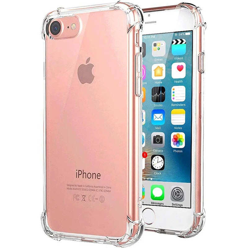 Original Case for iPhone SE 2020 SE 2022 7 8 Crystal Soft Transparent Shockproof Phone Cover for Apple iPhone SE 2016 Back Funda Kafinashop