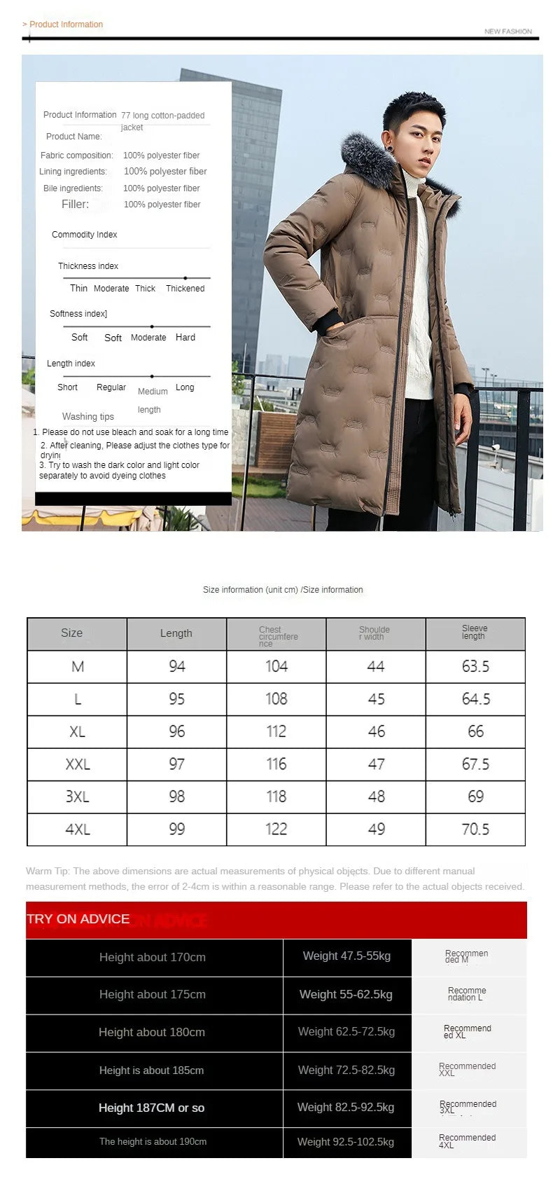 Men's Winter Jacket New Winter Cotton Coat Men's Long Section Trend Youth Handsome Camouflage Clothes Casual Jacket Kafinashop