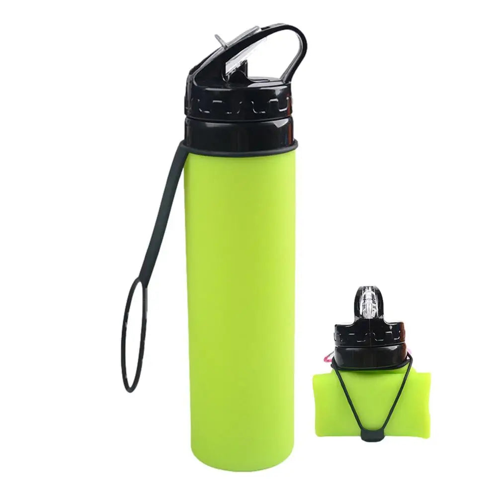 Collapsible Water Bottle For Travel 600ml Leak Proof Foldable Sports Water Bottles Foldable Bottle For Travel Outdoor Swimming G Kafinashop