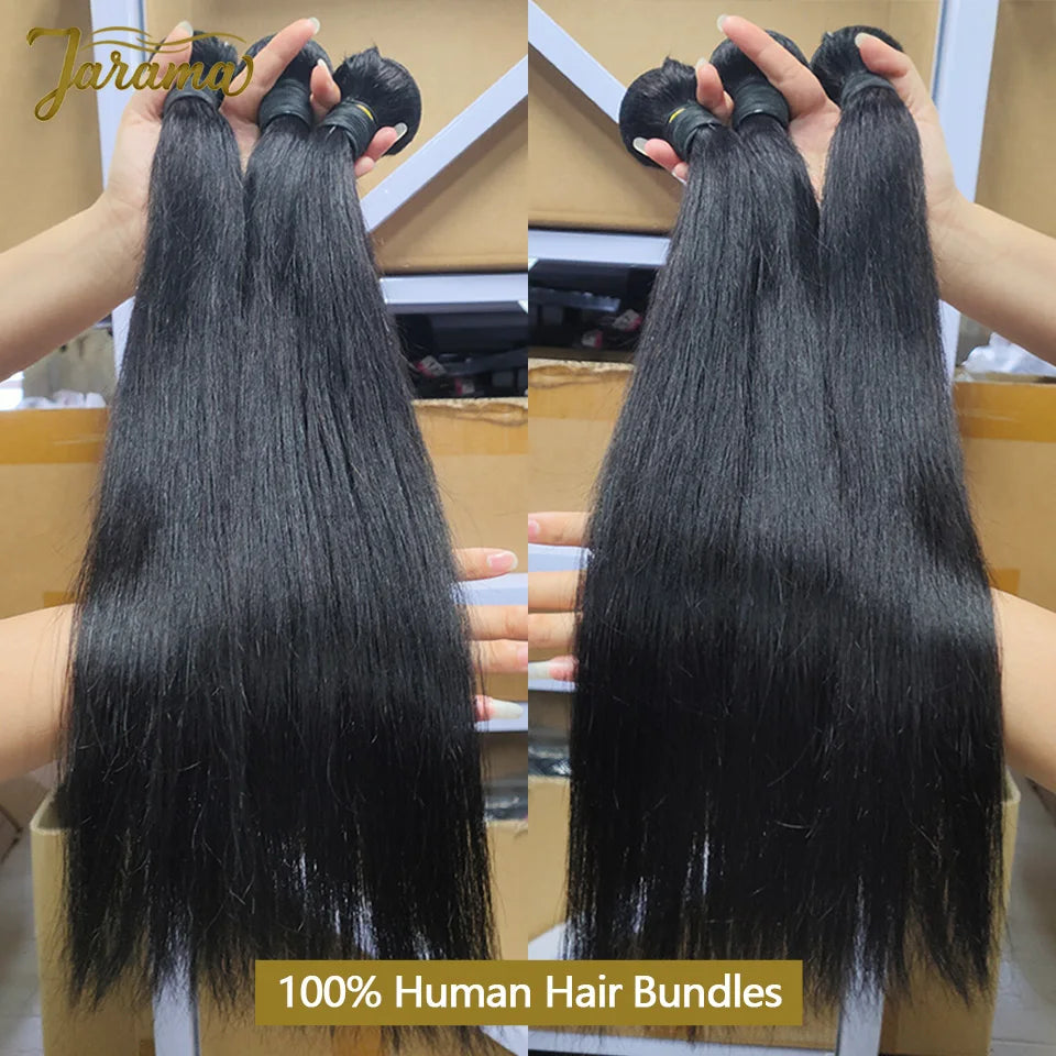 Bone Straight Human Hair Bundles 30 32 Inches Brazilian 100% Human Hair Bundles 1/3/4 Lot Bundles Human Hair Weaves Natural Human Hair Extensions For Women Fast Delivery 3 Days France Kafinashop