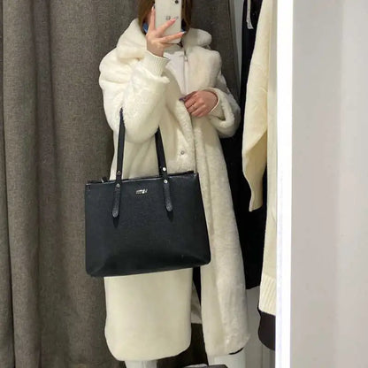 Winter Women High Quality Faux Rabbit Fur Coat Luxury Long Fur Coat Loose Lapel OverCoat Thick Warm Plus Size Female Plush Coats Kafinashop