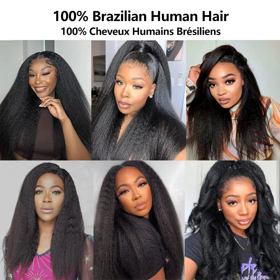 Kinky Straight Human Hair Bundles 26 28 Inches Brazilian 100% Human Hair Bundles Human Hair Weaves Natural Human Hair Extension For Women Fast Delivery 3 Days France Kafinashop