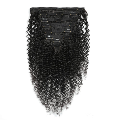 Kinky Curly Clip Ins Hair Extensions Human Hair For Black Women Brazilian Cheveux Naturels Put On And Go 3a 3b 3c Curly Clips In Ma boutique