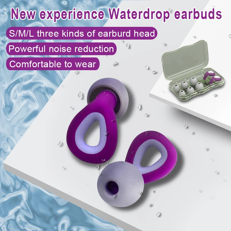 XINKATIOR  Anti Noise Silicone Waterproof  Earplugs for Sleeping  Noise Reduction Plugs Sleep Earplug Noise Canceling Earplugs Kafinashop