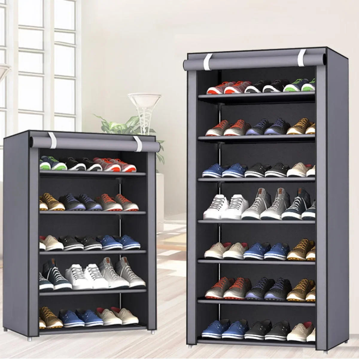 Dustproof Shoe Storage Rack Organizer Multilayer Nonwoven Shoes Storage Cabinet Home Hallway Space-saving Cabinets Shoe Shelf Ma boutique