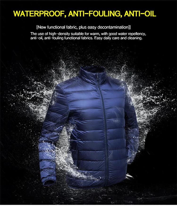 UETEEY Autumn Winter New Ultra Light White Duck Down Jacket Men Waterproof Casual Outdoor Portable Lightweight Male Padded Coats Kafinashop