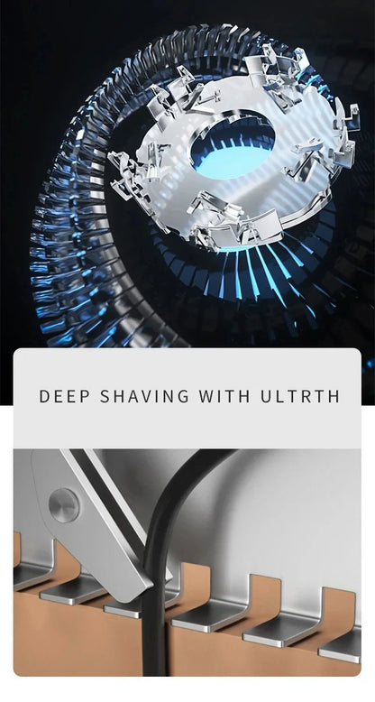 Xiaomi Electric Shavers Men Waterproof Wet Dry Use Electric Trimmer Razor Rechargeable Battery Rotary Shavers Machine Shaving Kafinashop