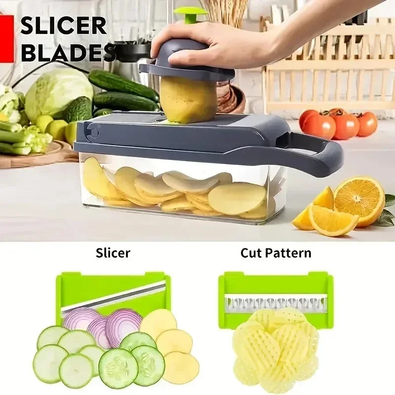 14/16 in 1 Multifunctional Vegetable Chopper Handle Food Grate Food Chopper Vegetable Slicer Dicer Cut Kitchen Items cocina Ma boutique