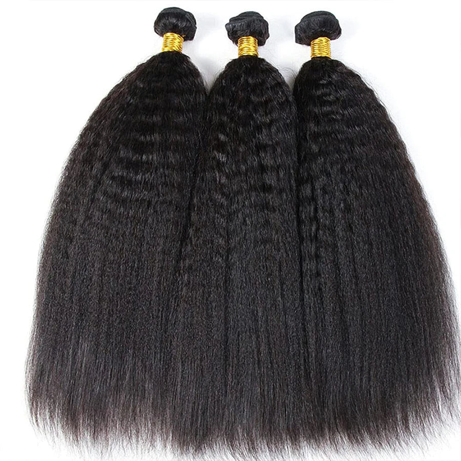 Kinky Straight Human Hair Bundles 26 28 Inches Brazilian 100% Human Hair Bundles Human Hair Weaves Natural Human Hair Extension For Women Fast Delivery 3 Days France Kafinashop