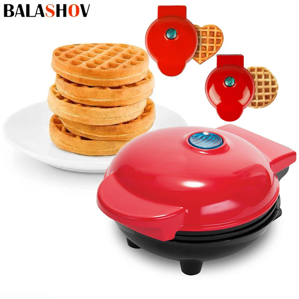 Mini Electric Waffles Maker Bubble Egg Cake Oven Eggette Machine Love Heart Shaped Double-Sided Heating Breakfast Waffle Molds Ma boutique