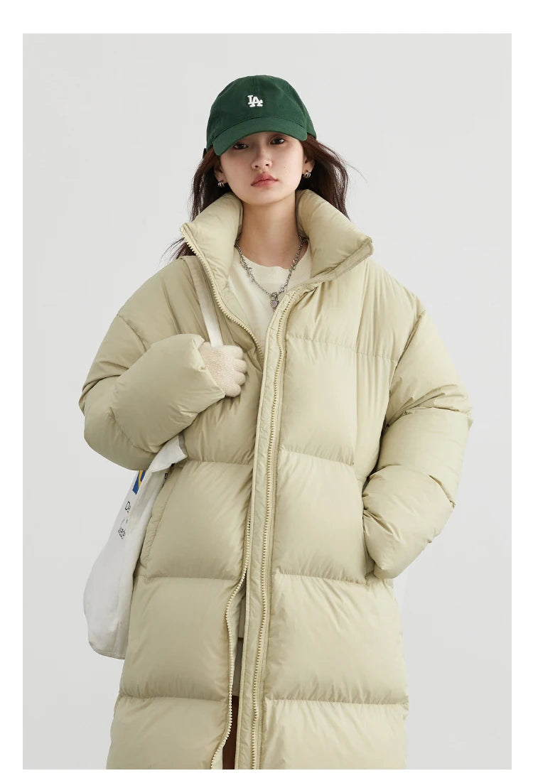 CHIC VEN Fashion Women Down Coats Long Thick Warm Down Jackets Overcoat White Duck Down Loose Casual Jacket Autumn Winter 2024 Kafinashop