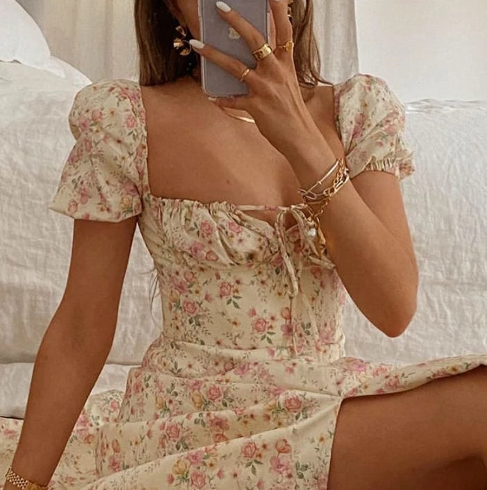 Long Dress for Women 2023 Summer Beach Bohemian Dresses Vestido Casual Robe Female Clothing Y2K Floral Skirt Elegant Maxi Dress Kafinashop