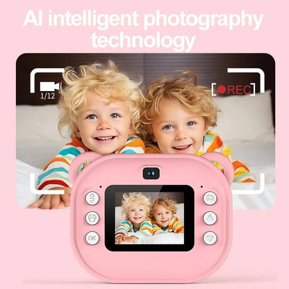 Children Digital Camera Instant Print for Kids Thermal Print Camera Instant Photo Printing Camera Video Toys+32G Memory Card Kafinashop