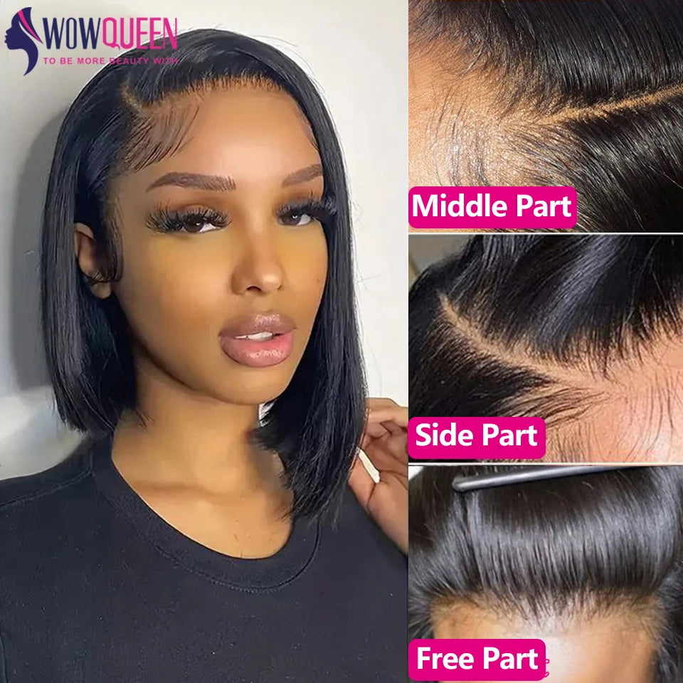 Easy Go Bob Wig Glueless Wig Human Hair Ready To Wear Straight Bob Hair Wig Human Hair 30 32 Inch Pre Cut Lace 4x4 Closure Wig Kafinashop